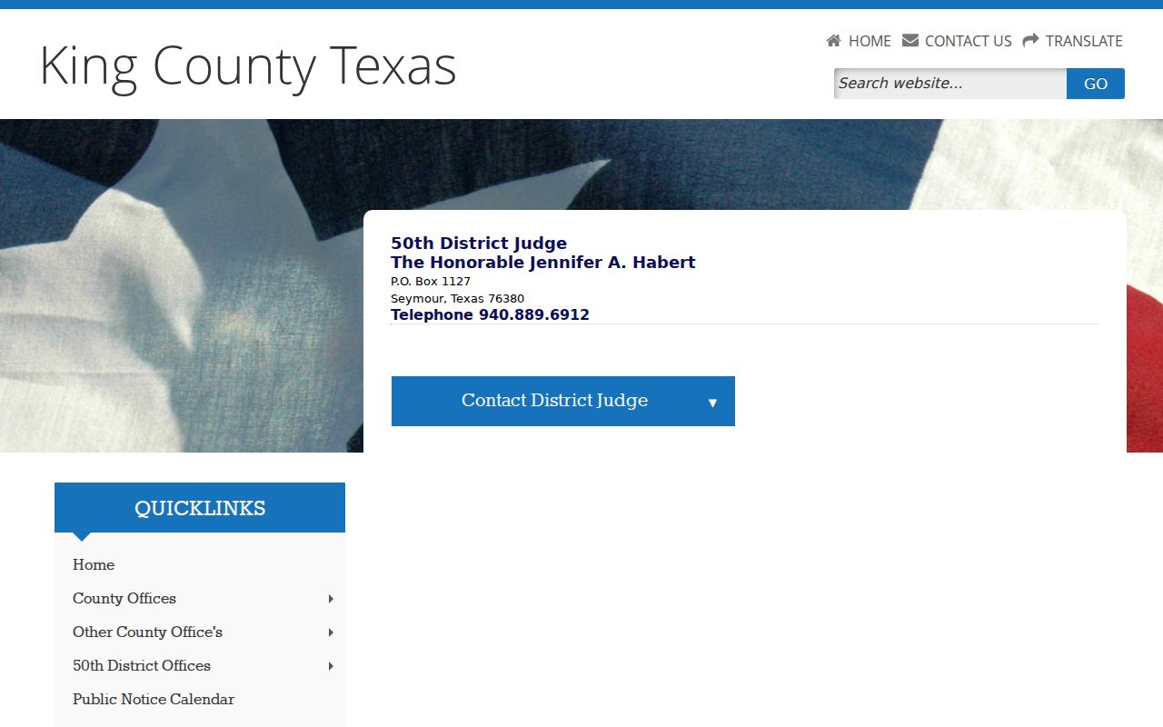 King County court dates district judge contact page
