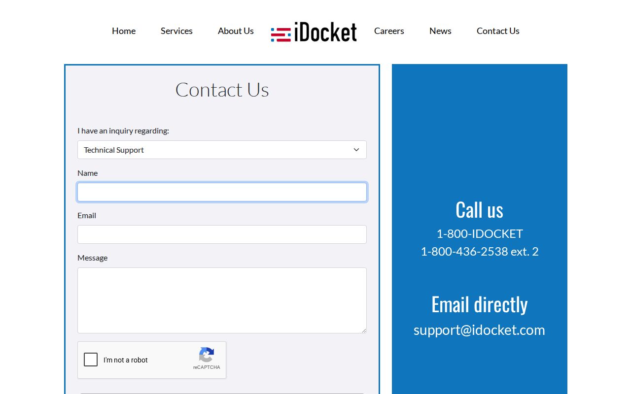 King County court docket iDocket inventory rows