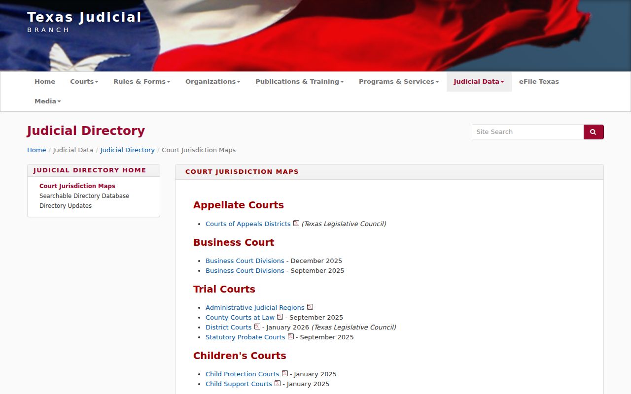 King County court docket jurisdiction map index
